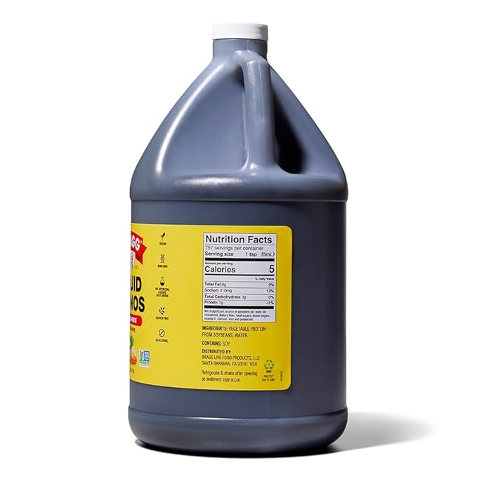 Bragg Liquid Aminos All-Purpose Seasoning - 128 fl oz - Gluten-Free Soy Sauce Alternative - Perfect