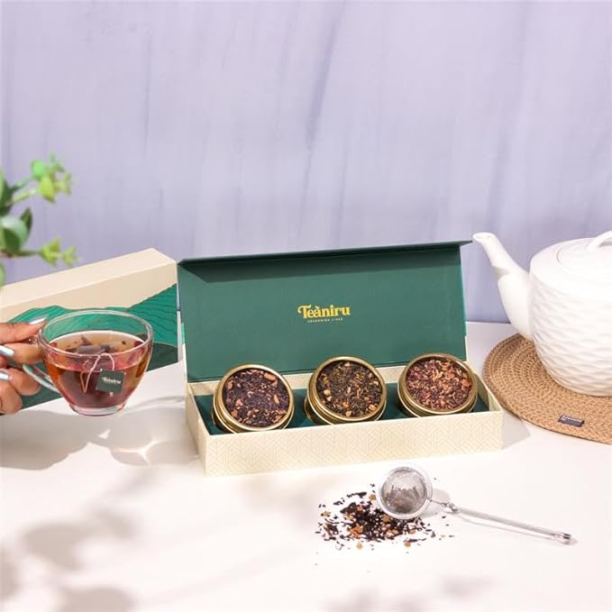 Teaniru, Novelty Tea Collection | 3 Loose Leaf Tea Sampler | Tea Variety Pack - Assortment of