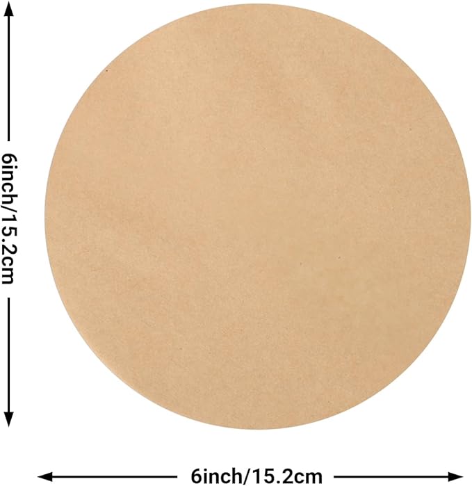 Beasea Air Fryer Round Liners 6 Inch, 200pcs Parchment Paper Disposable Unbleached Filter Paper