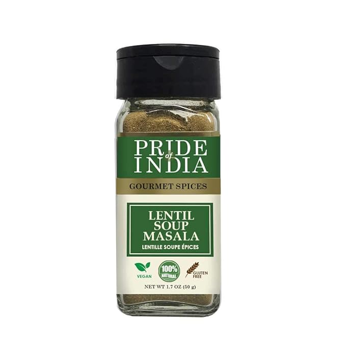 Pride of India - Lentil Soup Masala – Authentic Indian Taste – Spice Blend for Lentil Soups and