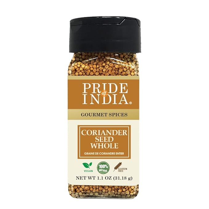 Pride of India – Coriander Seed Whole – Fresh & Gourmet Indian Whole Spice – Good for