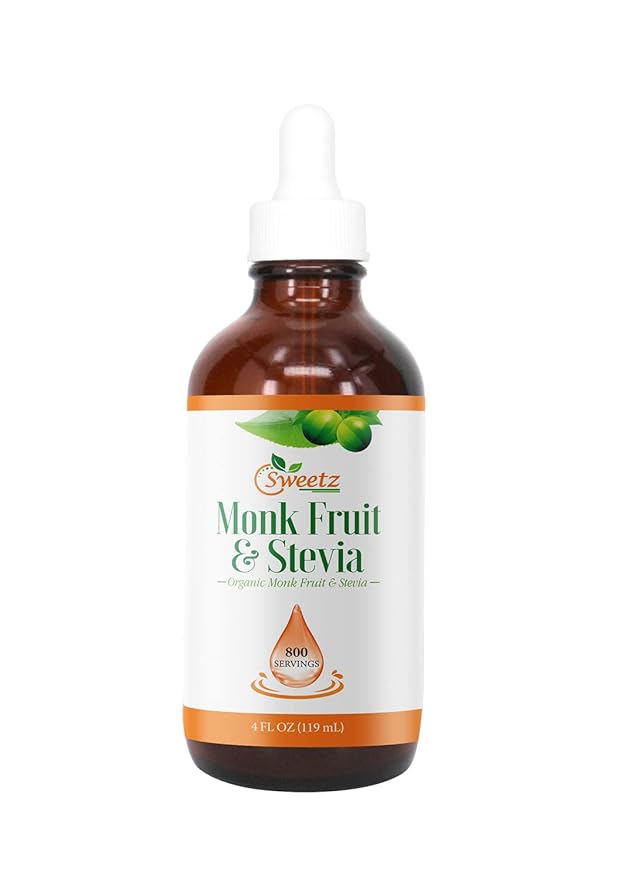 Monk Fruit & Stevia Liquid Sweetener Drops - Natural Sweeteners & Sugar Alternatives - Delicious