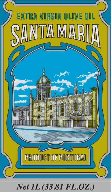 Extra Virgin Olive Oil - Santa Maria Portuguese Vintage Metal Tin - 1 L. This is a brand with