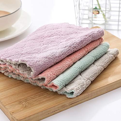kimteny 12 Pack Kitchen Cloth Dish Towels, Premium Dishcloths, Super Absorbent Coral Velvet