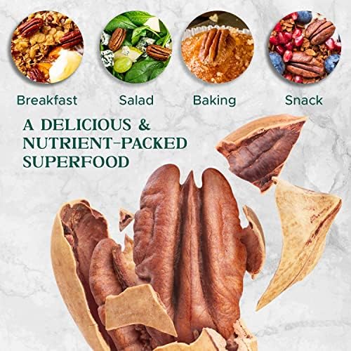 Premium Raw Pecan Halves 32oz (2 lb) | American-Grown, Non-GMO | Batch Tested Gluten & Peanut Free