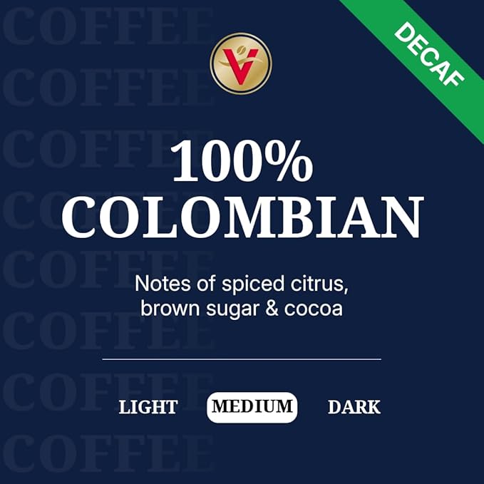Victor Allen's Coffee Decaf 100% Colombian, Medium Roast, 80 Count, Single Serve Coffee Pods for