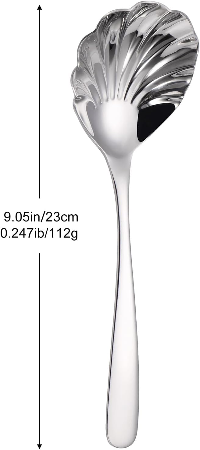 Large Serving Spoon,9" Serveware Spoons Set,Stainless Steel Catering Serving Utensils for Party