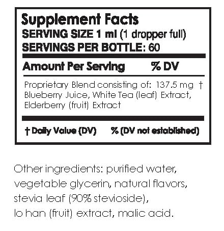 Pure Inventions - Blueberry & White Tea Water Infusion Drops - Antioxidants & Electrolytes - Health