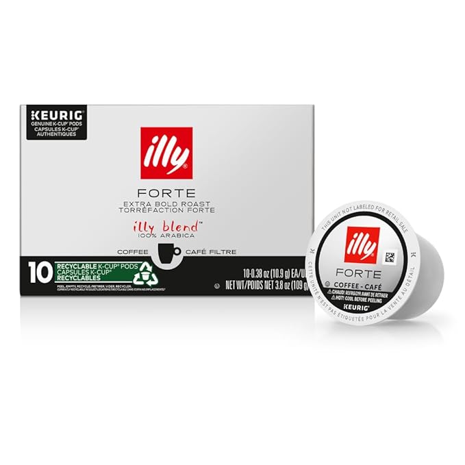 Illy Forte K Cup Coffee Pod, Bold And Intense, Extra Dark Roast, Made With 100% Arabica Beans