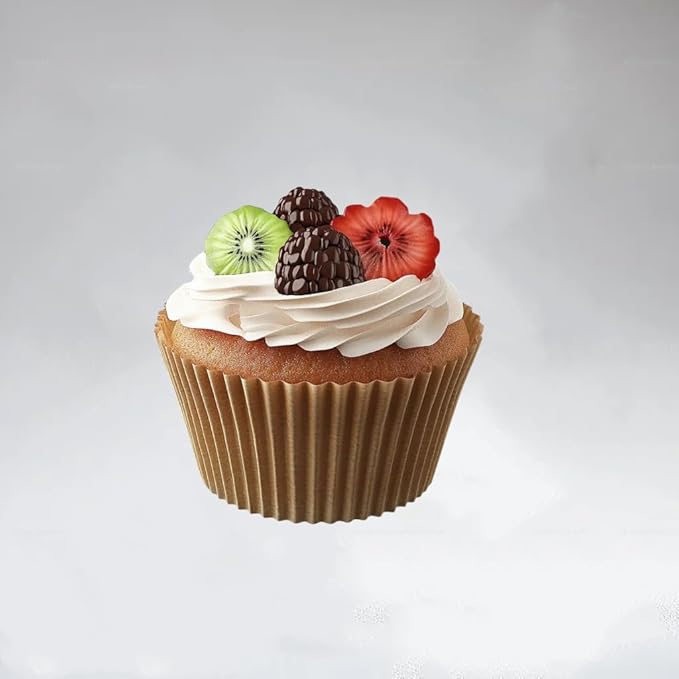 200pcs Natural Standard Cupcake Liners for Baking Cup, No Smell, Grease-proof Muffin Liners