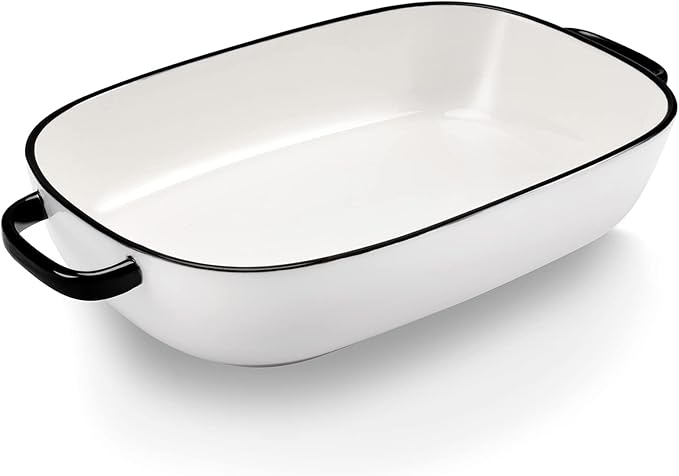 6 Quart Large Rectangular Baking Dish, 16x11 Inches Ceramic Baking Pan Casserole Dish for