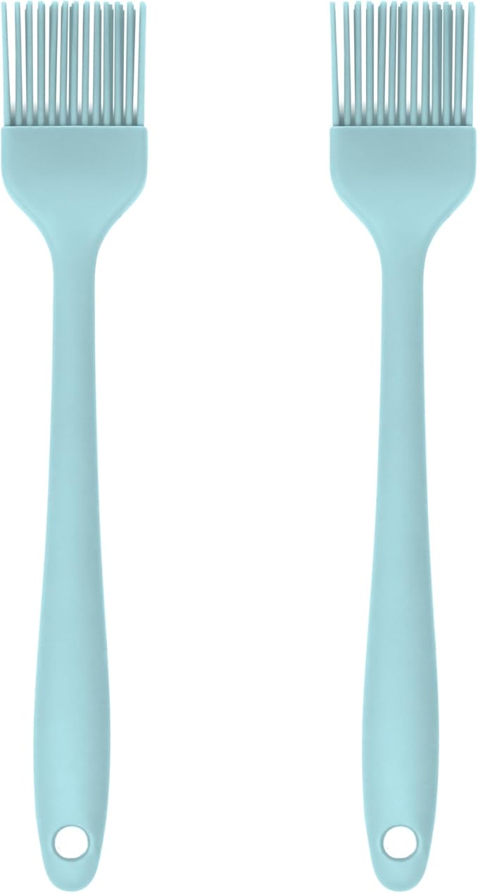 Silicone Pastry Brush Set – 2-Piece Set of Basting Brushes for Cuisine and BBQ – Kitchen Tools and