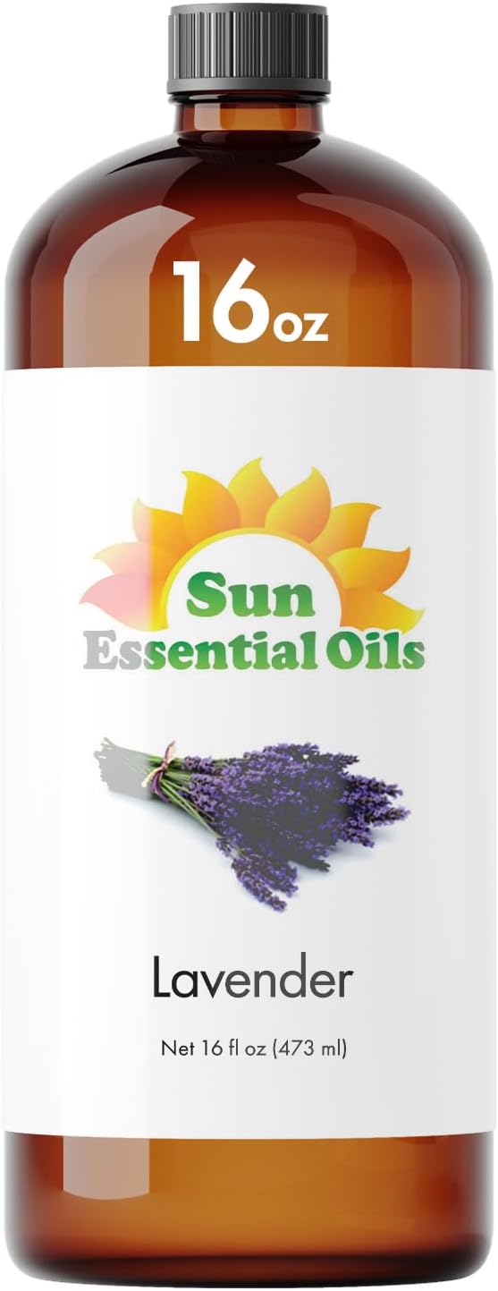Sun Essential Oil - Lavender Essential Oil 16 oz (473 ml) for Diffuser, Humidifier, Skin
