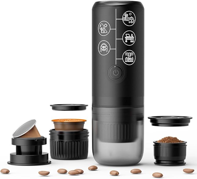 BENFUCHEN 3 in 1 Portable Espresso Machine With NO Heating Function, Type-C Charging Electric