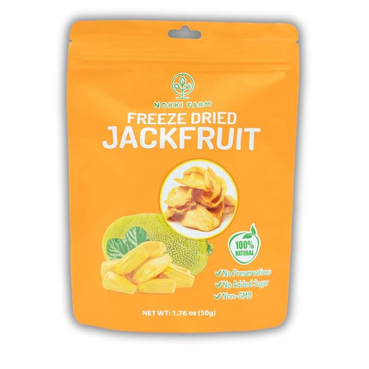 NOKKI FARM Freeze Dried Jackfruit - Healthy & Exotic Tropical Superfood Snacks, No Added Sugar or