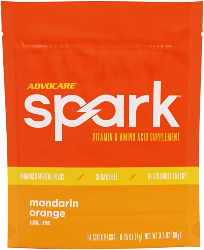 AdvoCare Spark Vitamin & Amino Acid Supplement - Focus & Energy Drink Powder Mix with Vitamin A