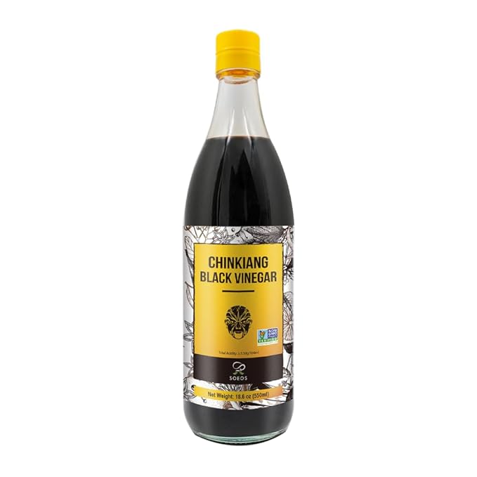 Soeos Chinkiang Vinegar, 18.6 fl oz (550ml), Chinese Black , Traditional , Organic , Zhenjiang