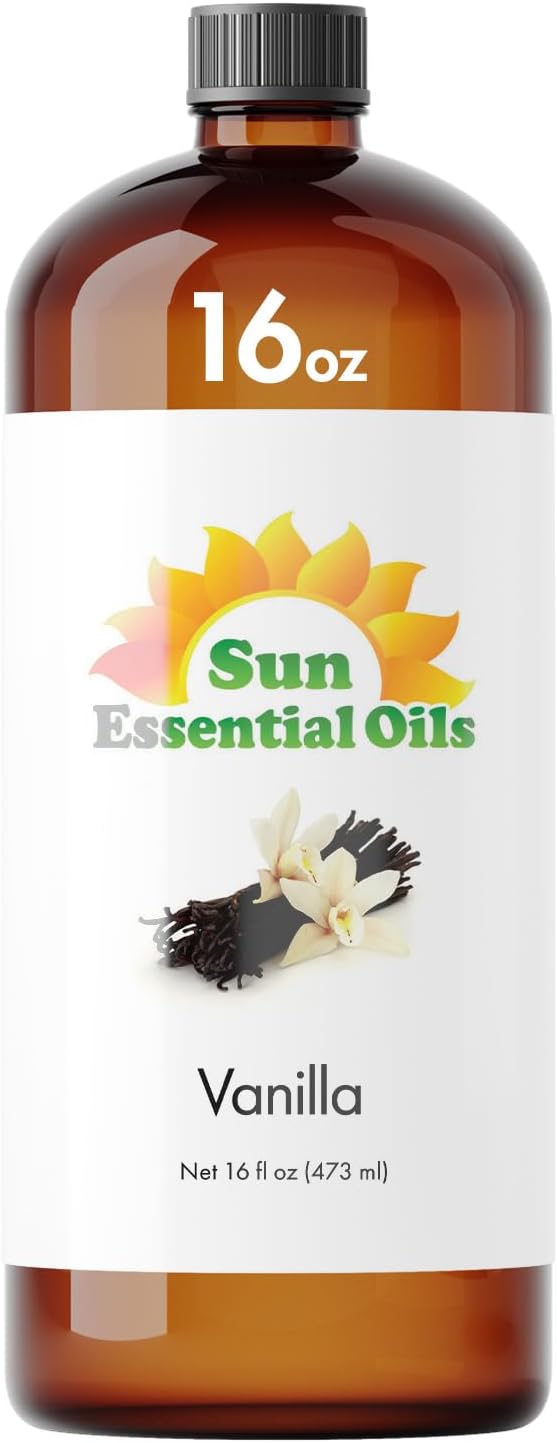 Sun Essential Oils - Vanilla Essential Oil 16 oz for Diffuser, Skin, Hair, Humidifier &