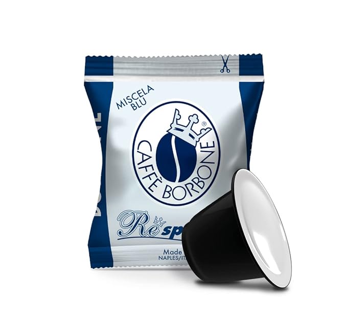 Caffè Borbone Coffee Capsules, Blue Blend, Medium Roast, 50 Count, Compatible with Nespresso, Made