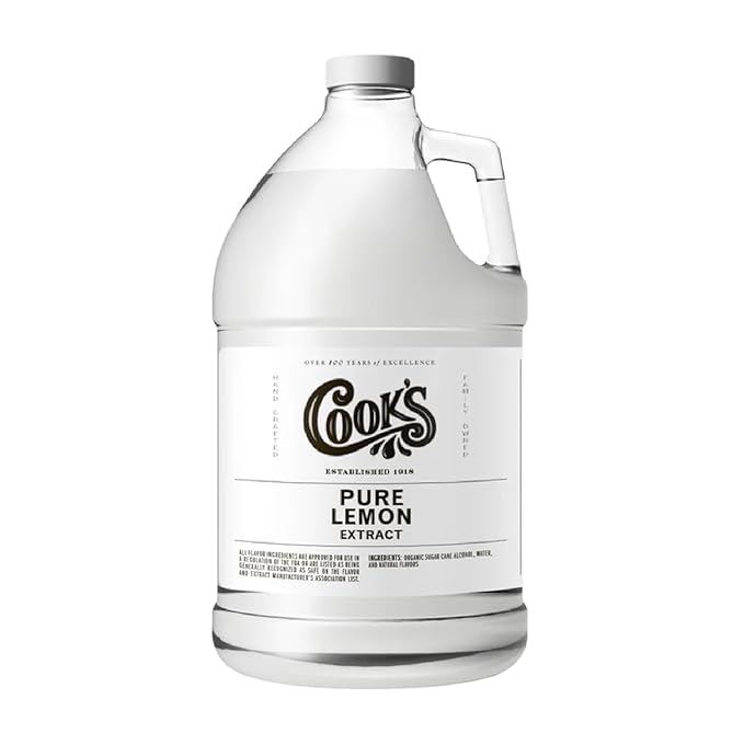 Cook's Pure Lemon Extract, Premium Quality, Cold Pressed Lemon, Sugar Free, Gluten Free, Allergen