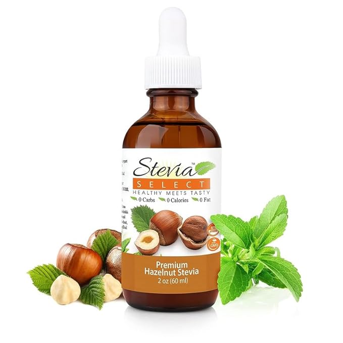 Stevia Select Hazelnut Flavored Liquid Stevia ??Zero Calorie Coffee, Tea, Drink & Baking Sweetener