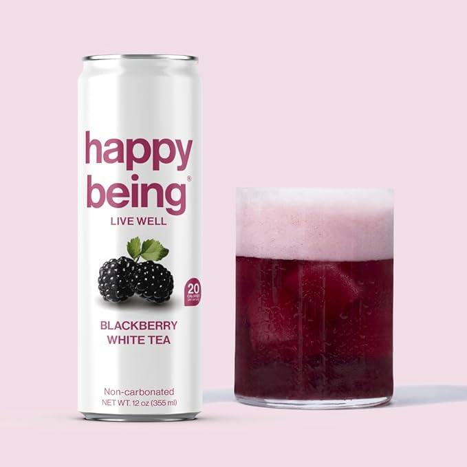Happy Being Sparkling Nutrient-Rich Sampler Pack White Tea – Infused with Turmeric, Elderberry