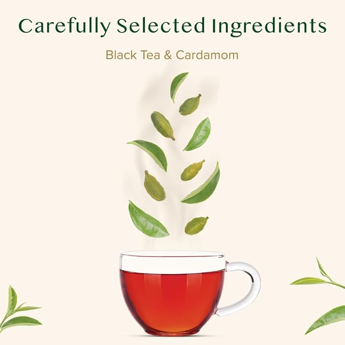 VAHDAM, Cardamom Chai Tea Loose Leaf (50 Cups,3.53 oz)  India's Traditional Cardamom Tea | Spiced