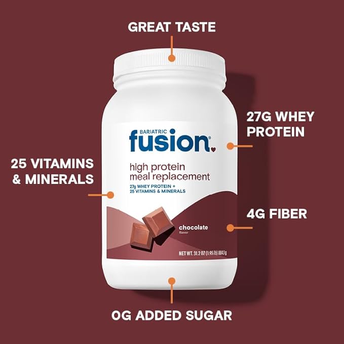 Bariatric Fusion Chocolate High Protein Meal Replacement Shake | 27g Whey Isolate Bariatric Protein