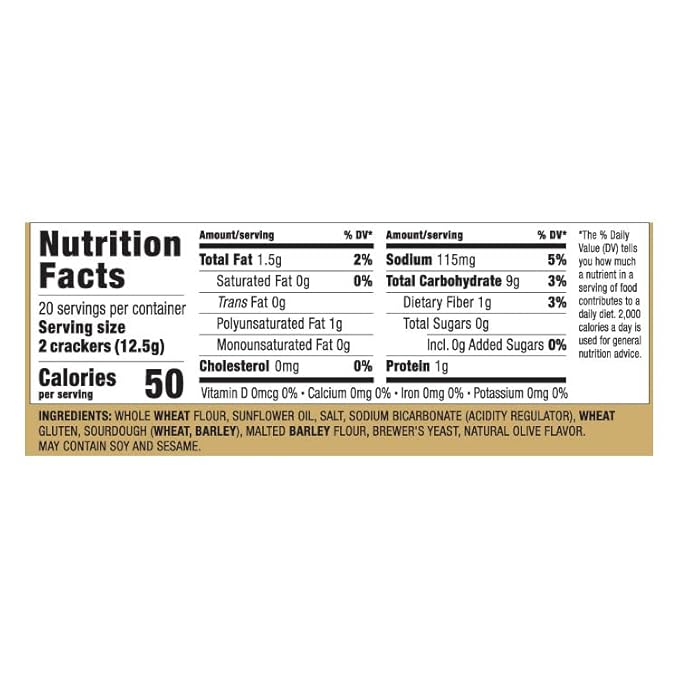 Only Kosher Candy Simply Saltines Whole Wheat Crackers, Crunchy Oven Baked Kosher Parve Non-GMO, No