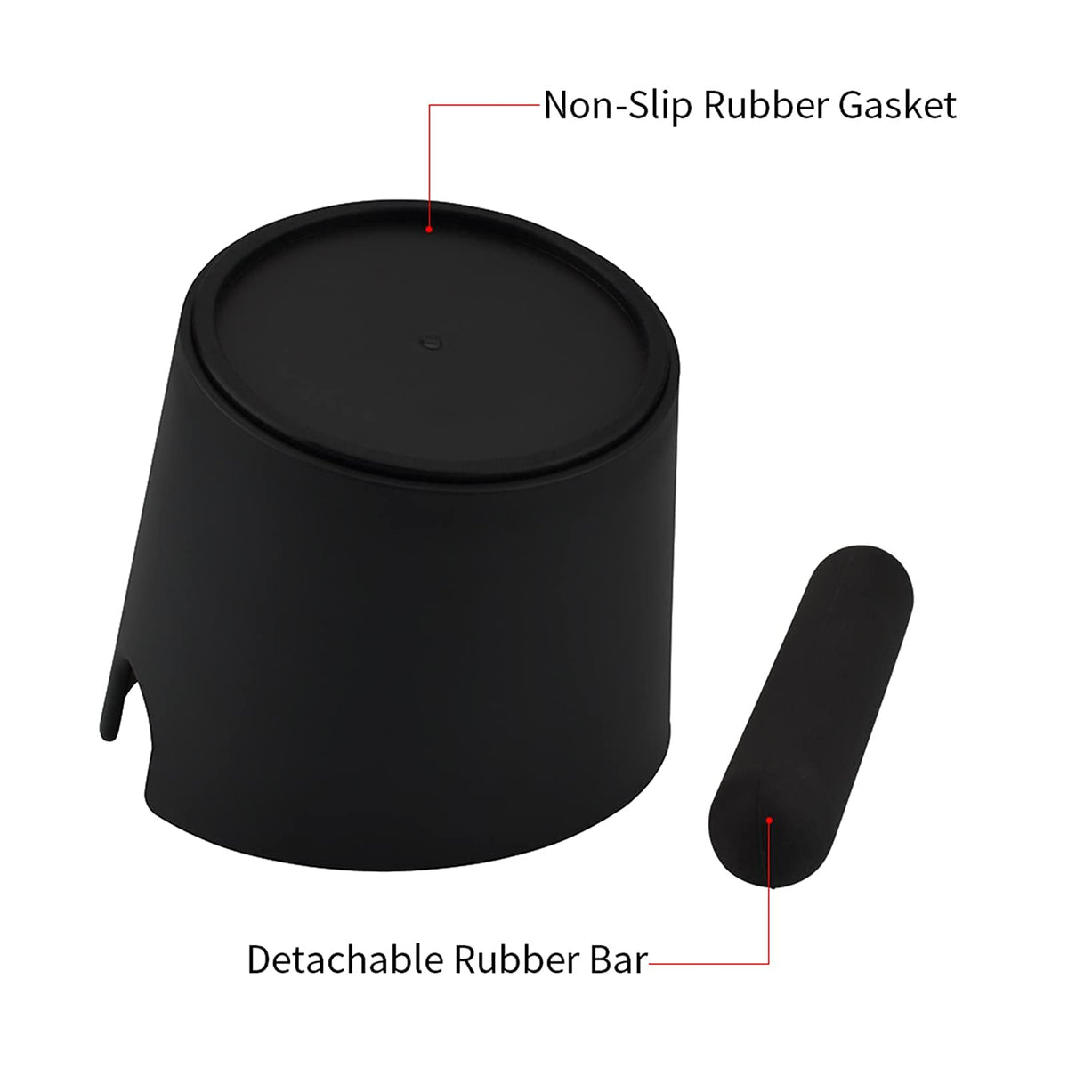 HOMEE Coffee Knock Box 4.8 Inch Barista Style Knock Box With Removable Bar