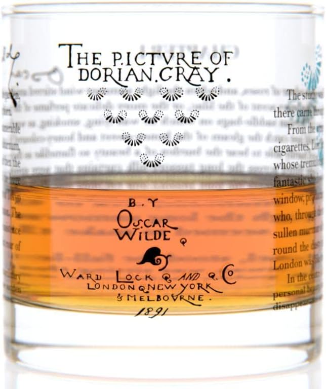 Well Told Classic Literature Rocks Glass - The Picture of Dorian Gray by Oscar Wilde - Old