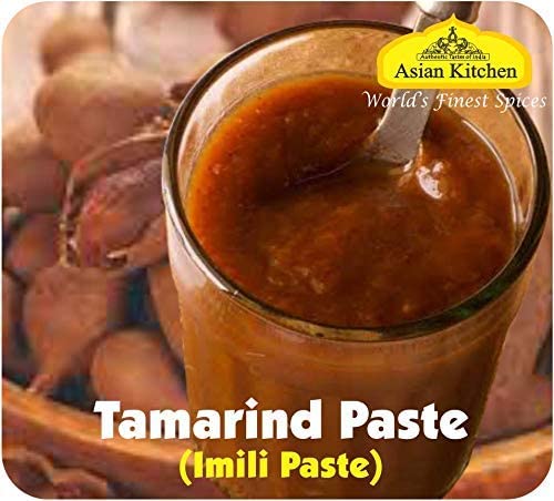 Asian Kitchen Tamarind Paste Puree (Imli) 16oz (454g) 1lb Glass Jar, Gluten Free, No added sugar ~