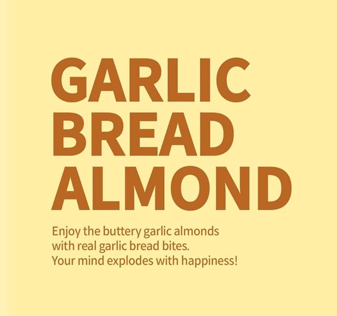 [Official Gilim HBAF] Korean Garlic Bread Seasoned Almonds Nut Protein Snack | After-School, Work