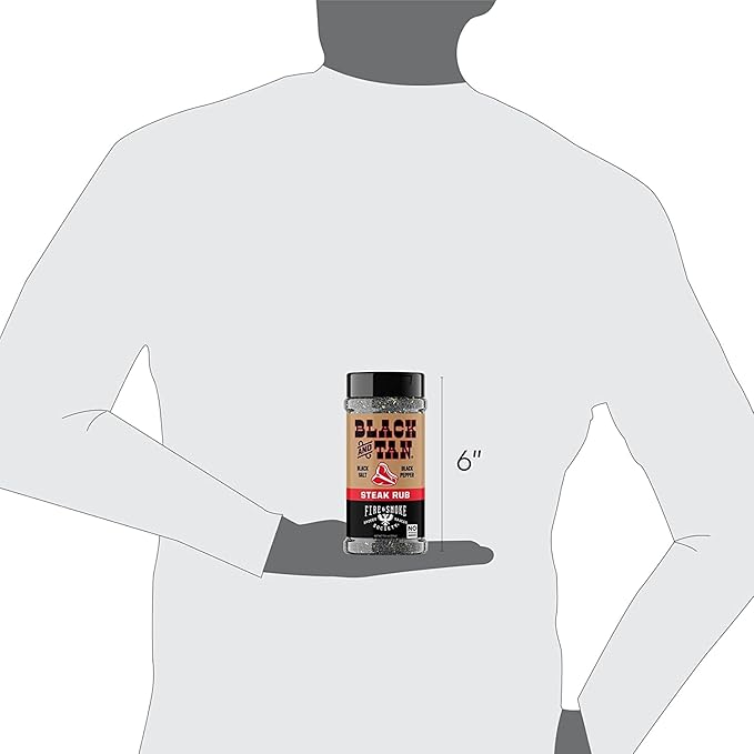 Fire & Smoke Society Black & Tan Steak Seasoning | BBQ Rubs, Steak Rub for Smoking and Grilling