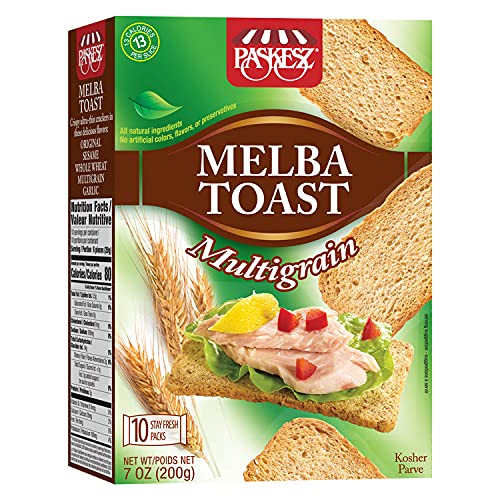 Only Kosher Candy Melba Toast Flatbread Crackers Classic Multigrain Kosher Parve with No Artificial