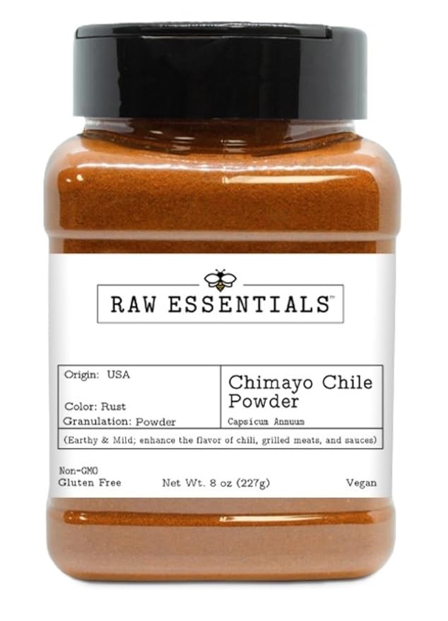 Raw Essentials Chimayo Chile Powder | Ideal for enhancing the flavor of enchiladas, tamales
