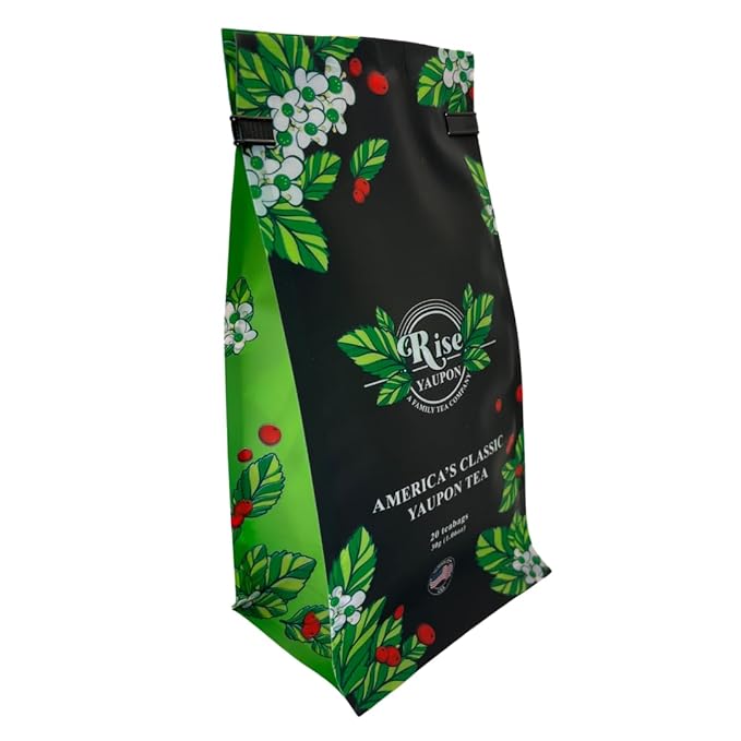 Rise Yaupon America's Classic Yaupon Holly Tea, 20 Tea Bags, 1.06 oz, Made with 100% Yaupon Holly
