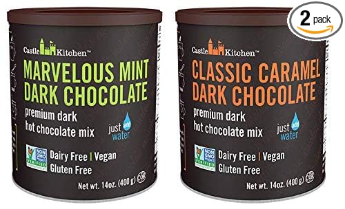 Natural Hot Chocolate Mix Variety Pack - Dairy-Free, Vegan Complete Mixes - Just Add Water - Pack