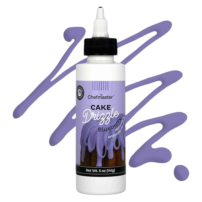 Blueberry-Flavored Cake Drizzle by Chefmaster, Edible Cake Drip Frosting for Decorating, Drip for