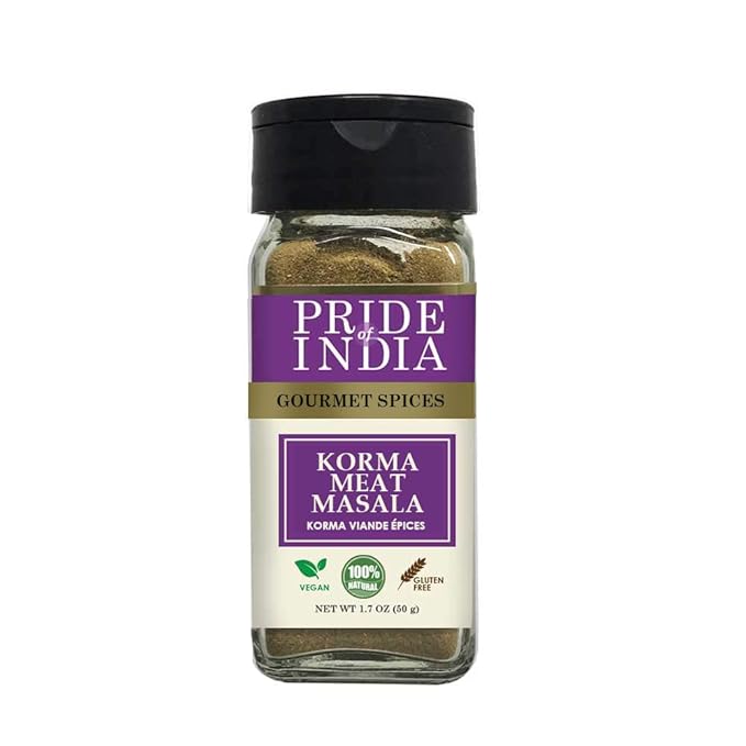 Pride of India Korma Masala for Meat & Lamb | Traditional Indian Curry Powder – Flavorful Garam