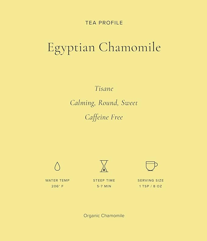 Art of Tea | Organic Egyptian Chamomile Tea Bags - Caffeine Free Herbal Tea | 50 Eco Friendly