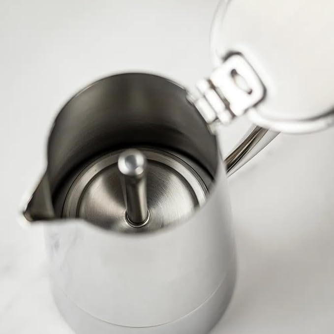 Cuisinox Moka Pot Coffee Espresso Maker – Stainless Steel Roma Stovetop Espresso Coffee Maker