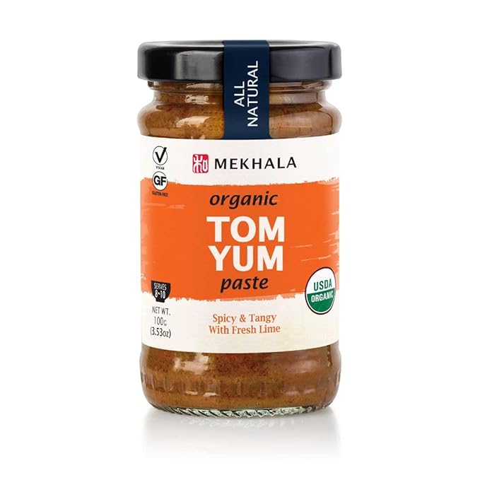 Mekhala Organic Thai Tom Yum Asian Cooking Paste. VEGAN. GLUTEN-FREE. Versatile. Medium Heat
