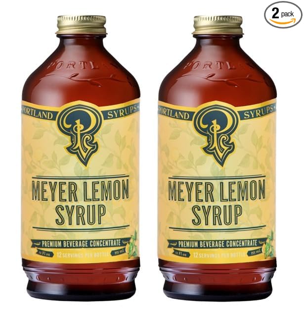 Portland Syrups Meyer Lemon Syrup - Premium Beverage Concentrate for Delicious Cocktails, Tea