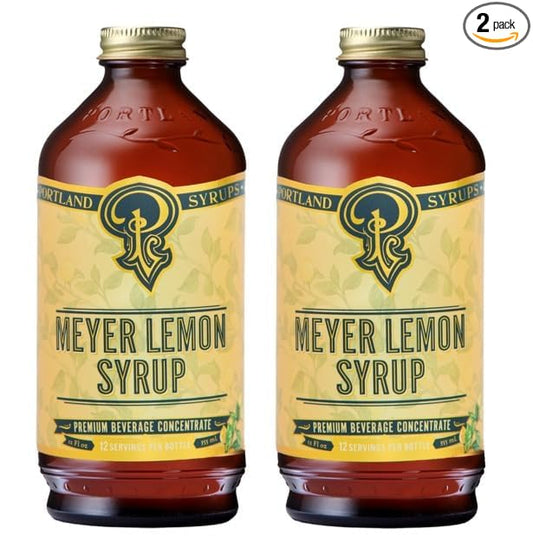Portland Syrups Meyer Lemon Syrup - Premium Beverage Concentrate for Delicious Cocktails, Tea