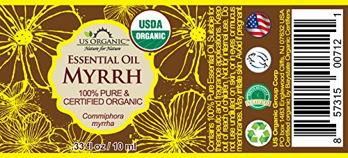 US Organic 100% Pure Myrrh, Frankincense Essential Oil Combo Pack - Directly sourced from The Horn