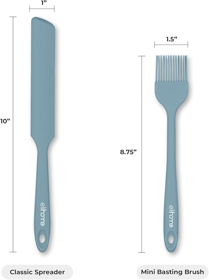Elihome Mini Silicone Basting Pastry Brush, Cooking Brush for Oil Sauce Butter Marinades, Food