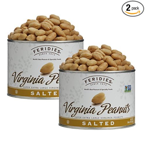 FERIDIES Extra Large Virginia Peanuts, Non-Gmo, No Preservatives, Cooked in Pure Peanut Oil