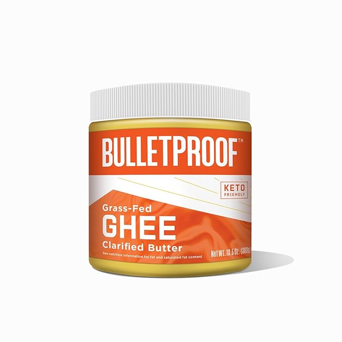 Grass Fed Ghee, 13.5 Oz, Bulletproof 100% Grass Fed, Pasture Raised Clarified Butter Fat, Keto