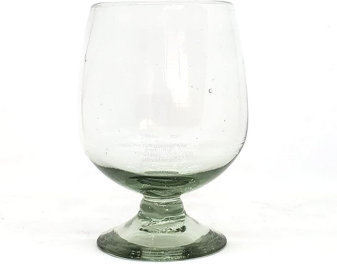 Clear 11 oz Large Cognac Glasses (set of 6), Recycled Glass, Lead-free, Toxin-Free (11 oz Large